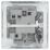 British General Nexus Metal 13A Switched Fused Spur & Flex Outlet with LED Polished Chrome