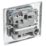 British General Nexus Metal 13A Switched Fused Spur & Flex Outlet with LED Polished Chrome