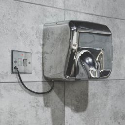 British General Nexus Metal 13A Switched Fused Spur & Flex Outlet with LED Polished Chrome