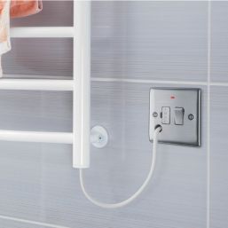 British General Nexus Metal 13A Switched Fused Spur & Flex Outlet with LED Polished Chrome