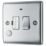 British General Nexus Metal 13A Switched Fused Spur & Flex Outlet with LED Polished Chrome