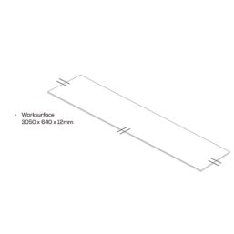 Mariz  Vena Black Composite Kitchen Worktop 640mm x 3050mm x 12mm