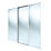 Spacepro Classic 3-Door Framed Sliding Wardrobe Doors White Frame Mirror Panel 2672mm x 2260mm