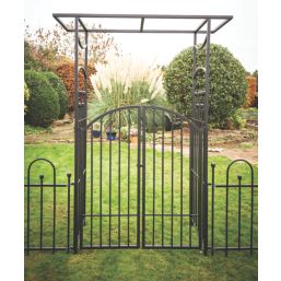 Apollo Appleton Easy Fit Arch Gates Matt-Black 121cm x 132cm 1 Pair