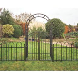 Apollo Appleton Easy Fit Arch Gates Matt-Black 121cm x 132cm 1 Pair