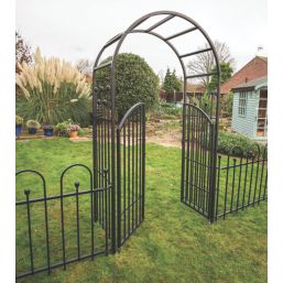 Apollo Appleton Easy Fit Arch Gates Matt-Black 121cm x 132cm 1 Pair