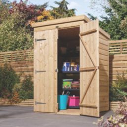 Rowlinson  4' x 4' (Nominal) Pent Shiplap Timber Shed