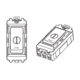 Knightsbridge Key Operated 10A Grid 3-Pole Fan Isolator Switch Anthracite