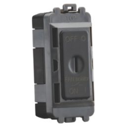 Knightsbridge Key Operated 10A Grid 3-Pole Fan Isolator Switch Anthracite