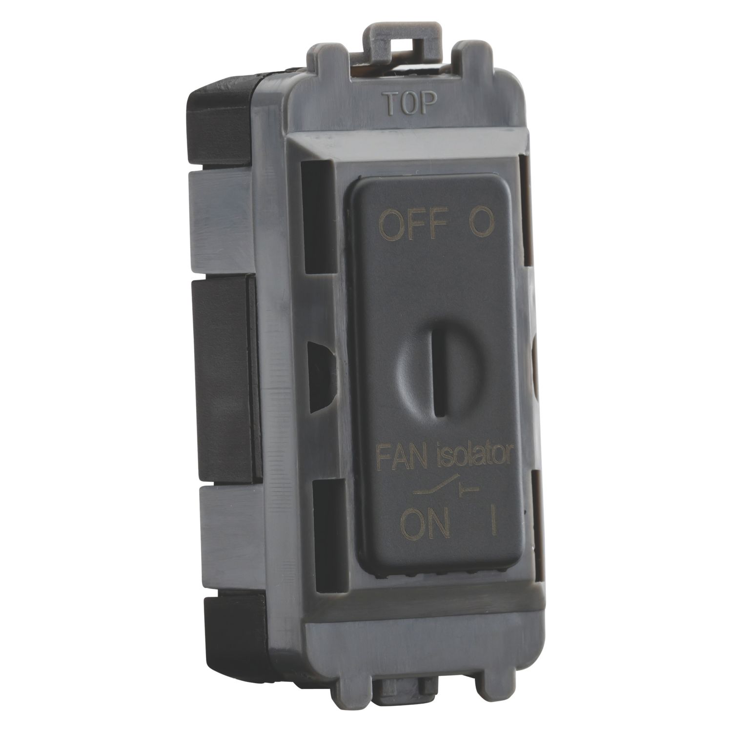 Knightsbridge Key Operated 10A Grid 3-Pole Fan Isolator Switch Anthracite (896CR)