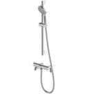 Refurb Swirl  Chrome-Plated 701mm Deck Mounted Dual Control Thermostatic Shower Mixer Tap
