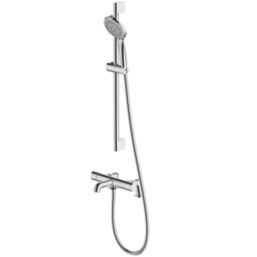 Refurb Swirl  Chrome-Plated 701mm Deck Mounted Dual Control Thermostatic Shower Mixer Tap