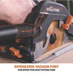Evolution R185CCSX+ 1600W 185mm  Electric Track Compatible Circular Saw 110V