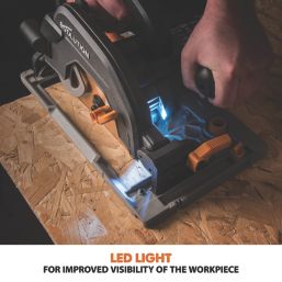 Evolution R185CCSX+ 1600W 185mm  Electric Track Compatible Circular Saw 110V