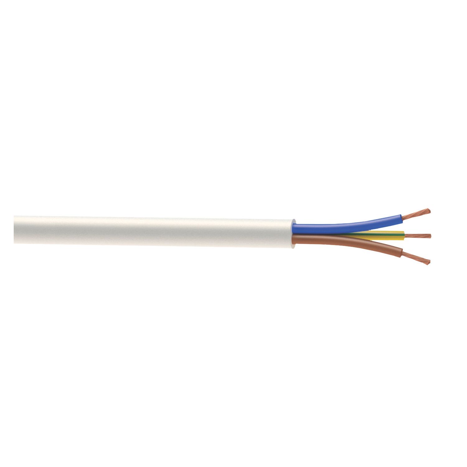 Time 3183Y White 3-Core 2.5mm² Flexible Cable 25m Drum (896JY)