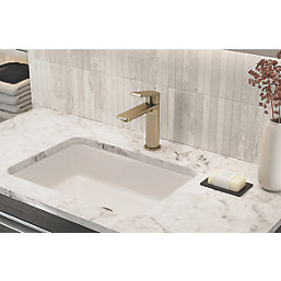 Bristan Frammento Basin Mono Mixer with Clicker Waste Brushed Brass