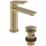 Bristan Frammento Brushed Brass 170mm Standard Lever Mono Basin Mixer Tap  With Clicker Waste