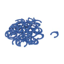 FloPlast FloFit+ Plastic Collet Clips Blue 10mm 50 Pack