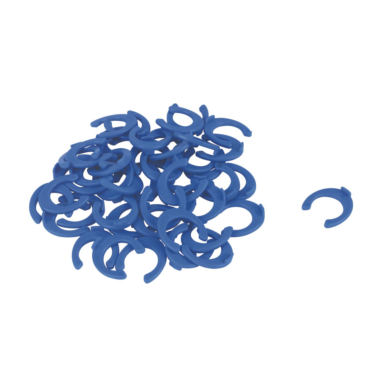 FloPlast FloFit+ Plastic Collet Clips Blue 10mm 50 Pack (896RF)
