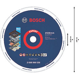 Bosch Expert Multi-Material Diamond Cutting Disc 230mm x 22.23mm