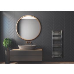 Towelrads 1200mm x 400mm 965BTU Chrome Flat  Towel Radiator
