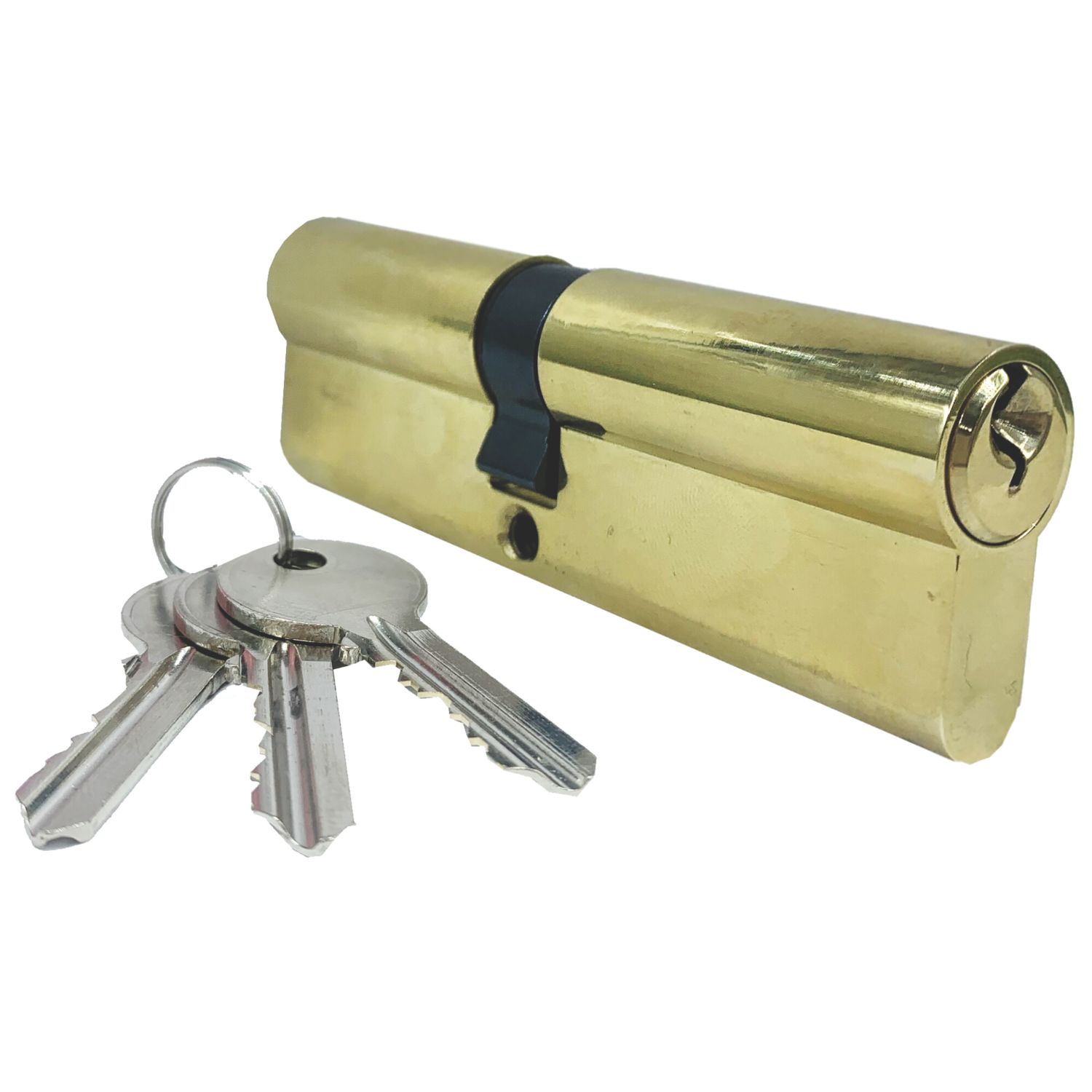Smith & Locke 6-Pin Double Cylinder Lock 35-45 (80mm) Polished Brass (896TE)