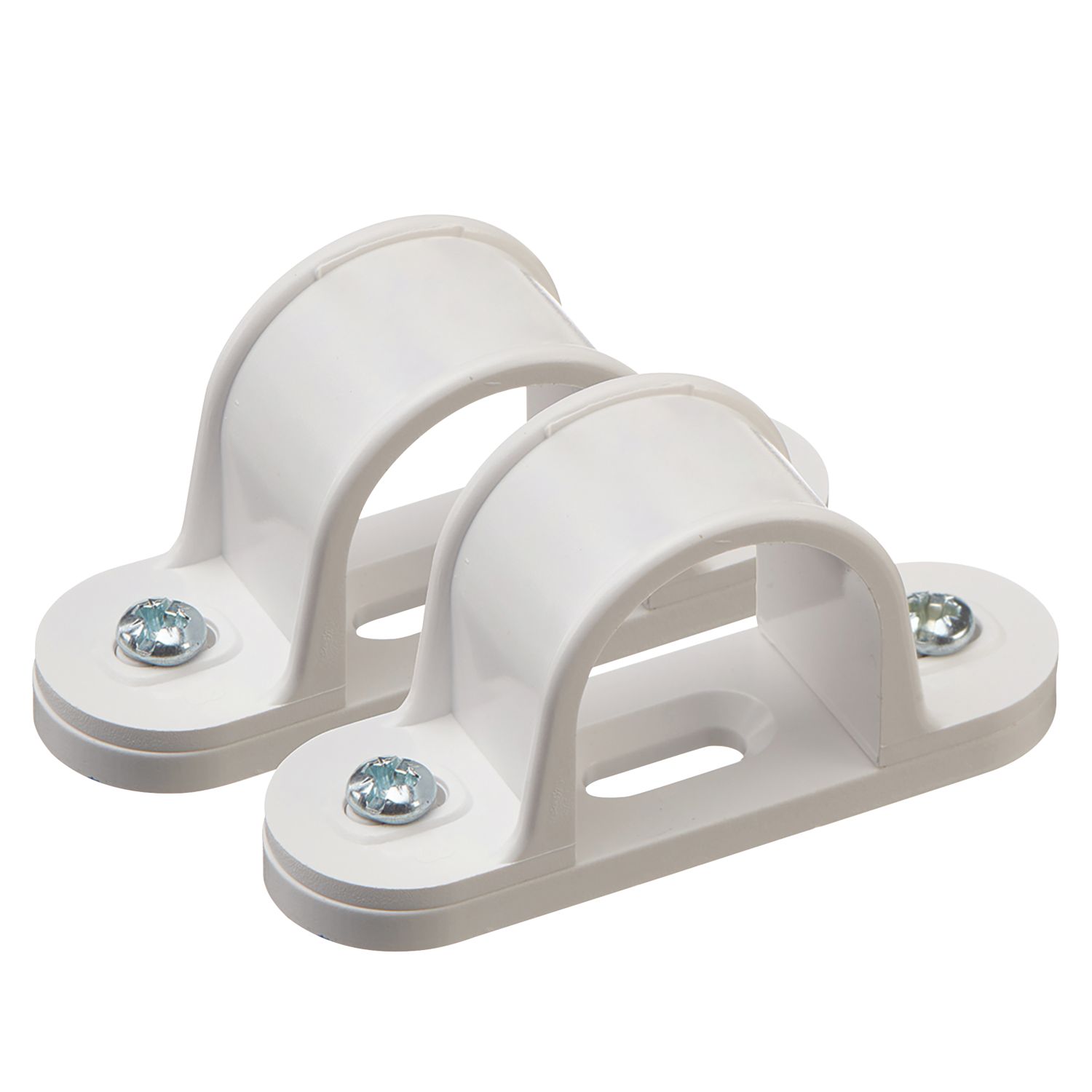 Deta TTE uPVC Spacer Bar Saddles 25mm White 2 Pack (896VT)