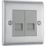 British General Nexus Metal 2-Gang Master Telephone Socket Brushed Steel