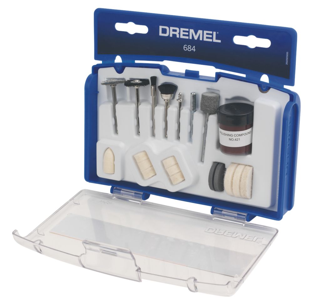 Dremel 684 Cleaning & Polishing Kit 20 Pcs - Screwfix