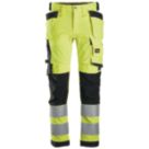 Snickers 6243 Hi-Vis Work Trousers Yellow 35" W 32" L