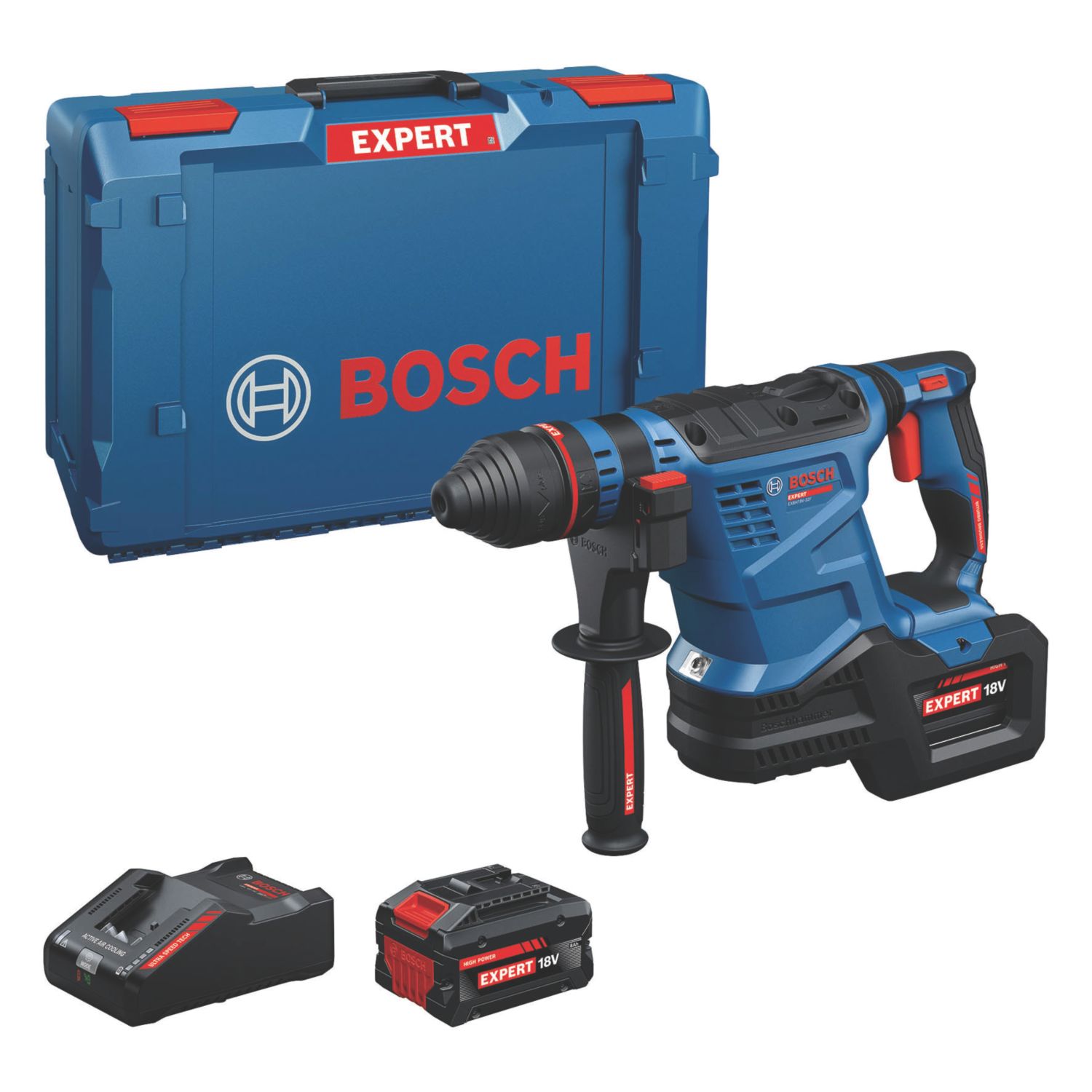 Bosch Expert EXBH18V-32F 4.2kg 18V 2 x 8.0Ah Li-Ion AMPShare Brushless Cordless Rotary Hammer (897AW)