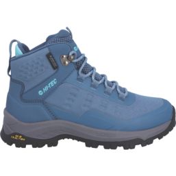 Hi-Tec  Size 7 Womens Blue Waterproof  Non Safety Work Boots