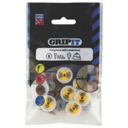 GripIt  Plasterboard Fixings 15mm x 14mm 8 Pack