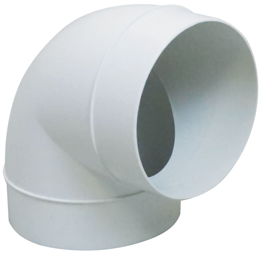 Manrose 90° Bend White 100mm - Screwfix