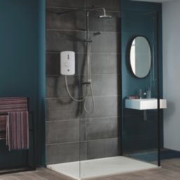 Triton Amala DuElec White 9.5kW  Electric Shower with Diverter