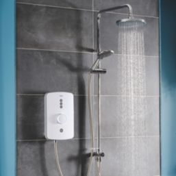 Triton Amala DuElec White 9.5kW  Electric Shower with Diverter