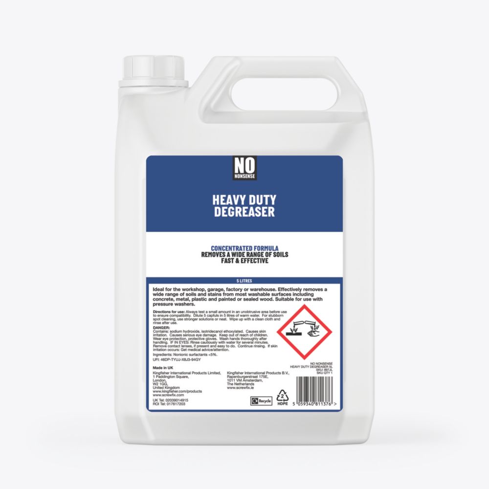 No Nonsense Heavy Duty Degreaser 5Ltr - Screwfix