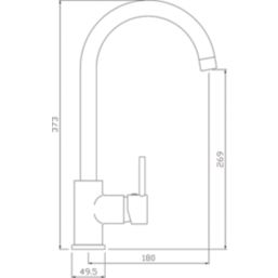 Streame by Abode Nico Swan Single Lever Mono Mixer Chrome