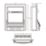 Be Modern Bayden Chrome Rotary Control Inset Electric Fire 483mm x 196mm x 593mm