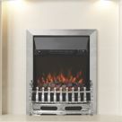Be Modern Bayden Chrome Rotary Control Inset Electric Fire 483mm x 196mm x 593mm