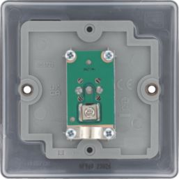 British General Nexus Metal 1-Gang Coaxial TV / FM Socket Matt Black with Colour-Matched Inserts