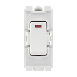 British General Nexus 20A Grid DP Immersion Heater Switch White with LED