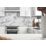 Splashwall  White/Grey Matt MDF Splashback 2440mm x 600mm x 9mm