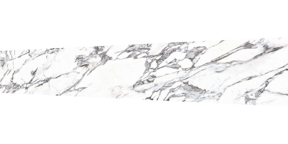 Splashwall  White / Black Matt MDF Splashback 2440mm x 600mm x 9mm