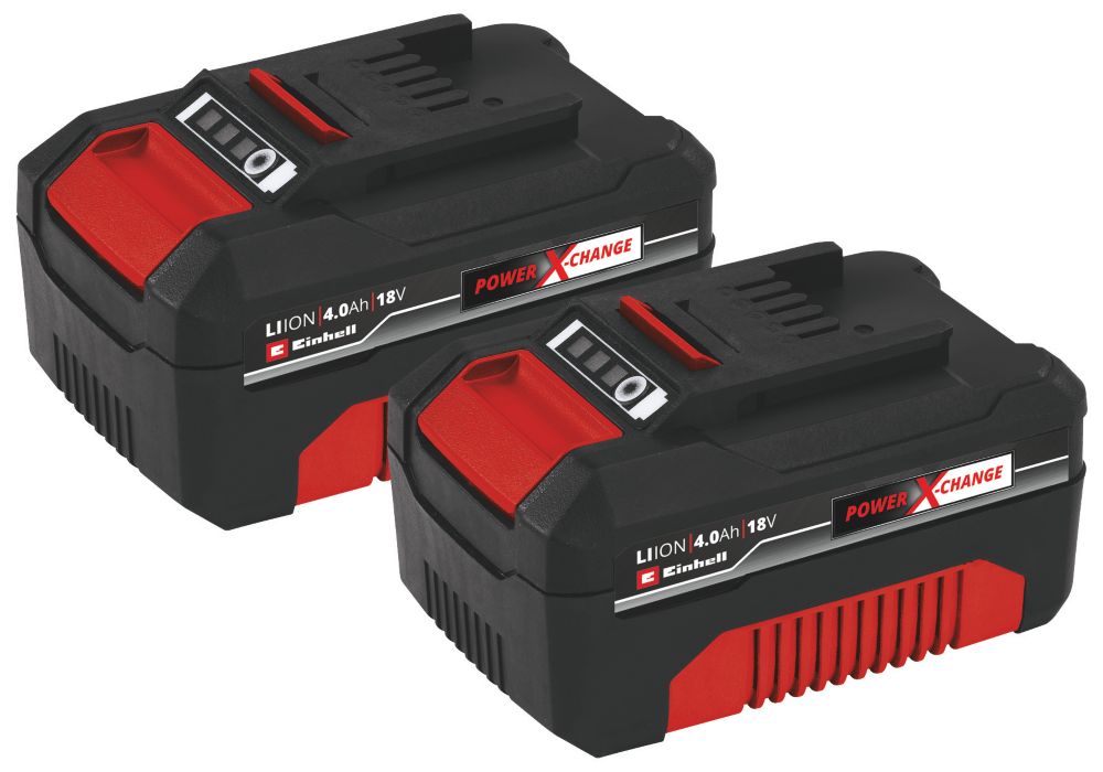 Einhell 18V 4.0Ah Li-Ion Power X-Change Battery Starter Kit - Screwfix