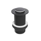 ETAL Unslotted Push Button Basin Waste Matt Black 60mm