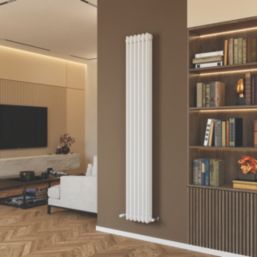 Azur 1800mm x 290mm 3410BTU White Vertical 3 Column Radiator