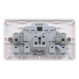 Schneider Electric Lisse 13A 2-Gang DP Switched Plug Socket White