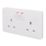 Schneider Electric Lisse 13A 2-Gang DP Switched Plug Socket White