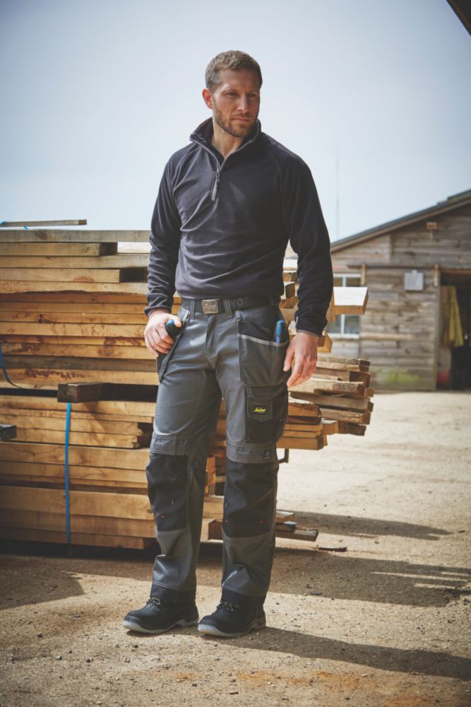 Snickers 3212 Duratwill 3212 Holster Pocket Trousers Grey/Black 35